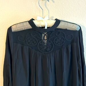 Dark black long sleeved dress